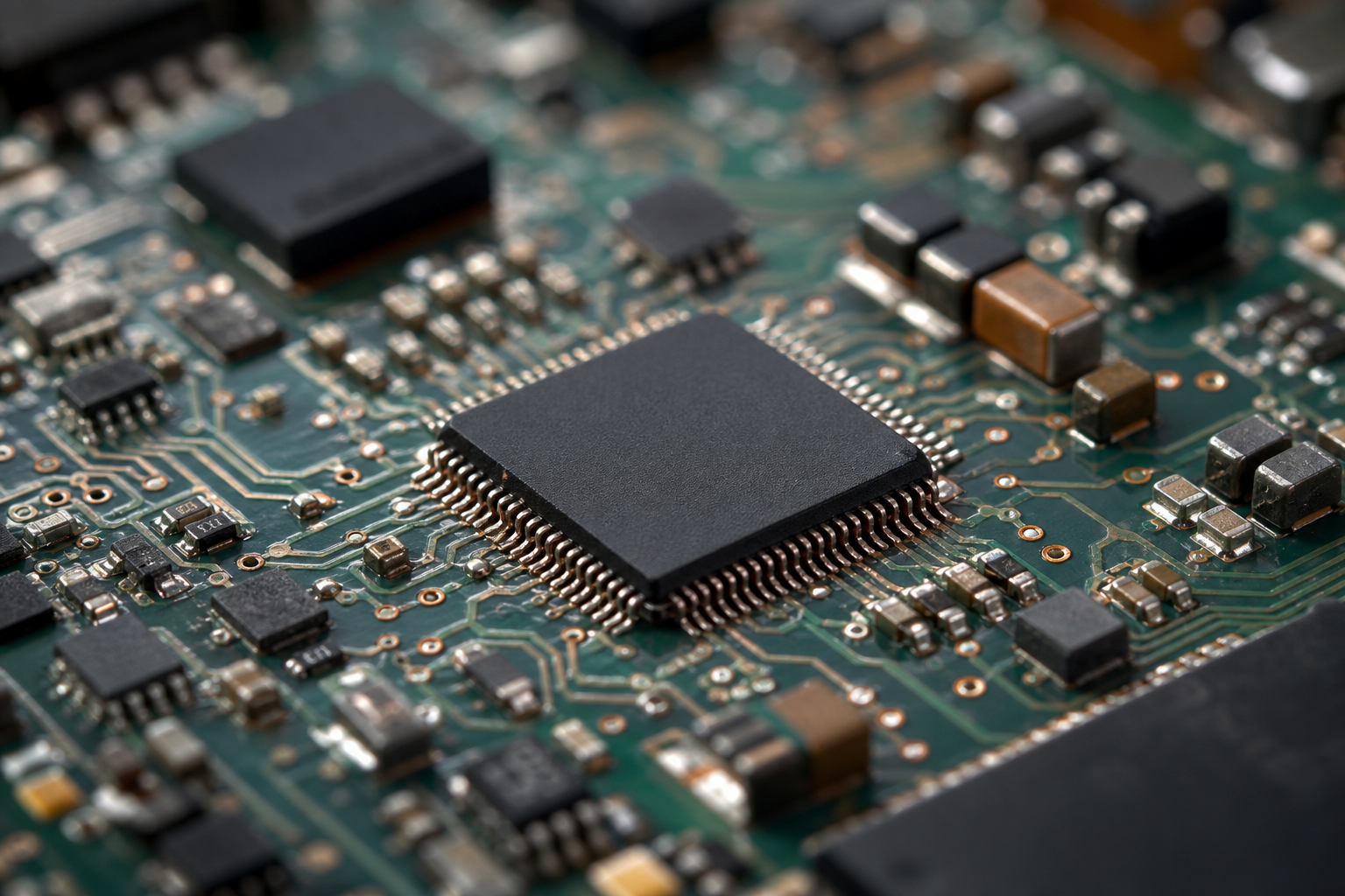 Macro di scheda a circuito con chip
